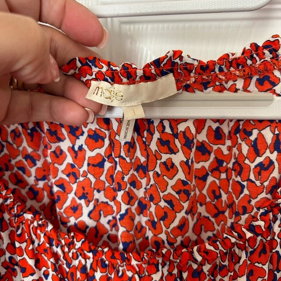 Maje Rafia Leopard Print Smocked Crepe Mini Dress - Picture 6 of 7